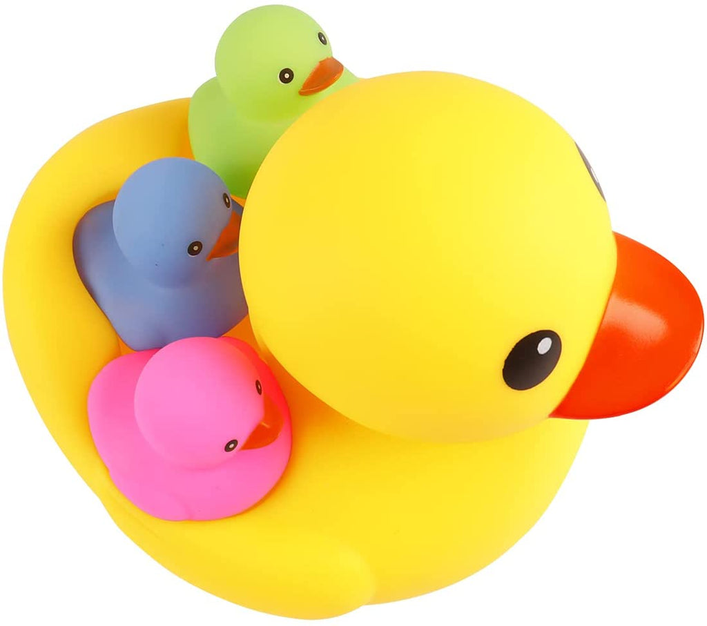 Colorful Rubber Ducky Bath Toys 4Pcs L105940