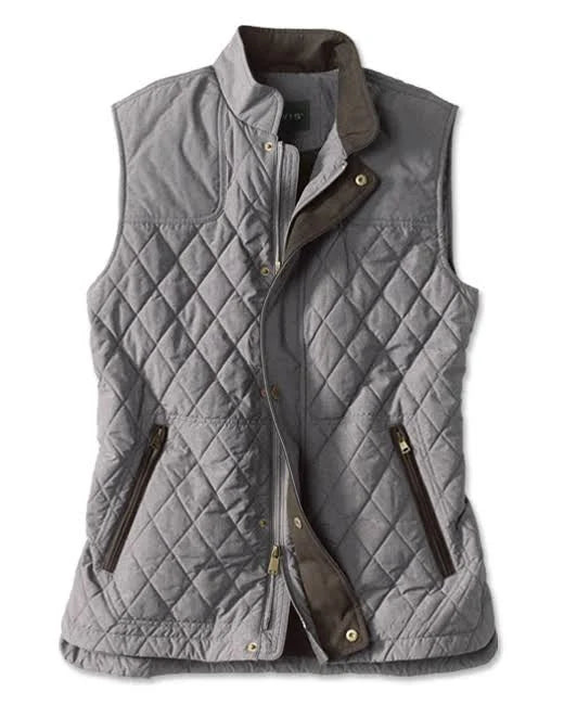 Quilted Vest Gray Size Large D511