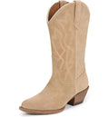 Sand Suede Pointed Toe Western Boots L1466