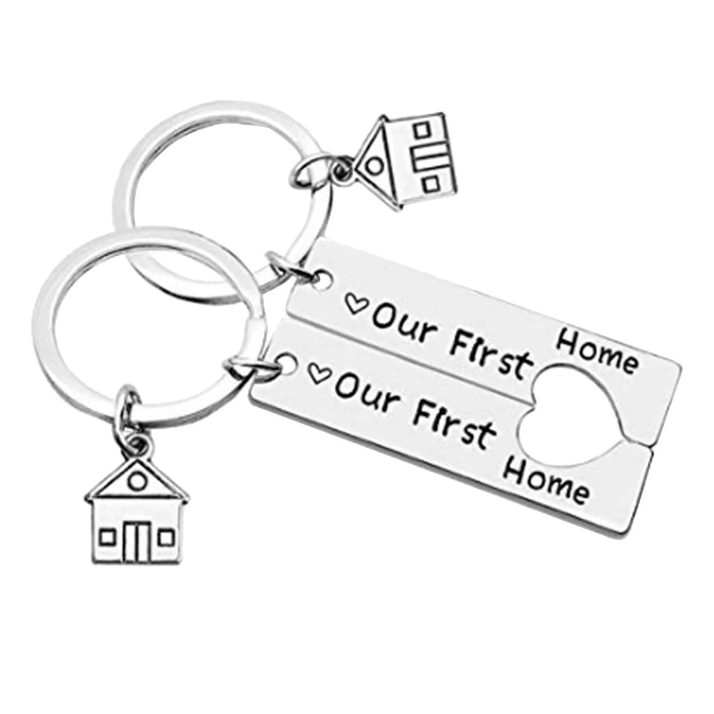 Our First Home Keychains New House Keychain House Keyrings Housewarming Gift Person Alarm Heavy Duty Key Ring Key Rings For Crafts Blank Keys Teasers For Women Womens Slim T2767