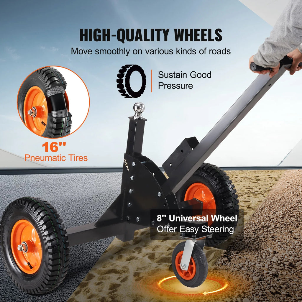 Adjustable Trailer Dolly with 2'' Ball & 16'' Pneumatic Tires R4011