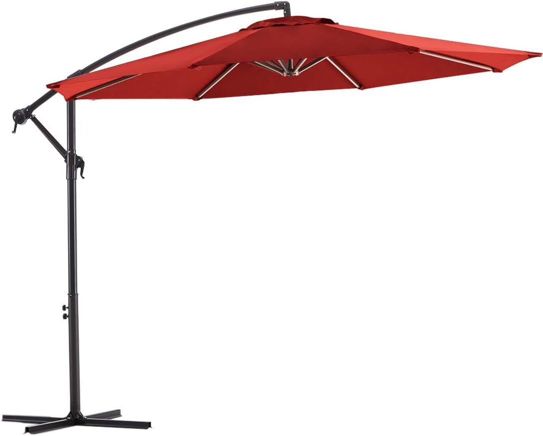 Azure Blue 9 FT Market Umbrella with Olefin Canopy T2667