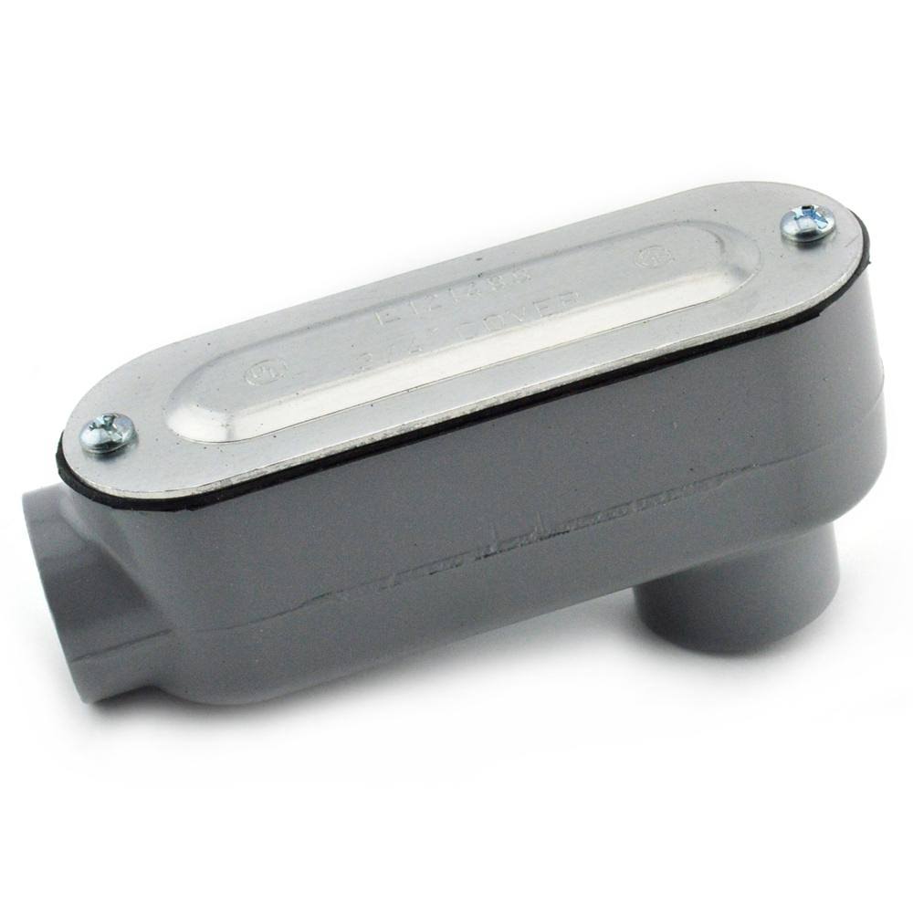 1/2 in. Rigid/IMC Aluminum Conduit Body Type lb with Cover and Gasket (10-Pack) F234029