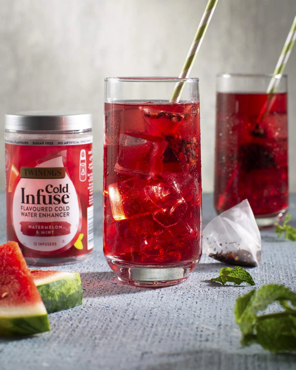 Twinings Cold Infuse Flavored Water Enhancer, Watermelon & Mint, 12 Count (Pack of 6) Z662490