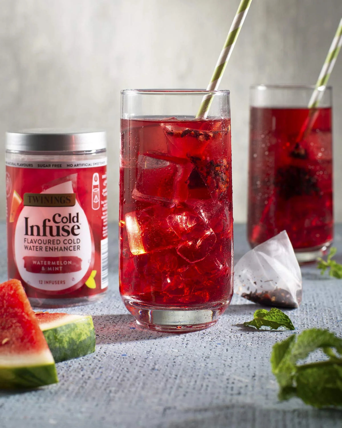Twinings Cold Infuse Flavored Water Enhancer, Watermelon & Mint, 12 Count (Pack of 6) Z662490