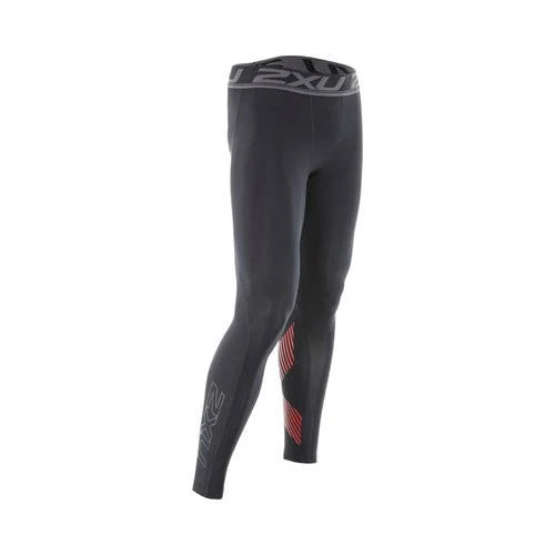 2XU Compression Tights Black / Arrow Stripe Flame Scarlet Xxs Y8941
