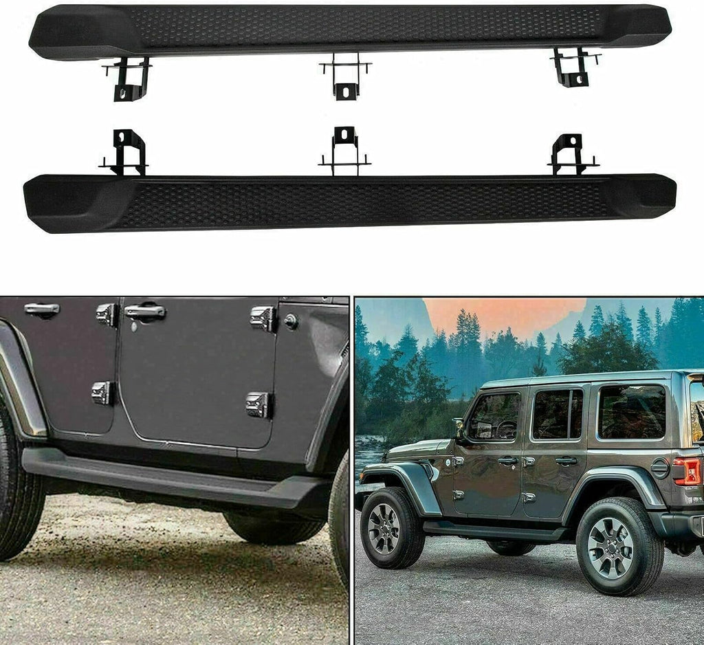 Running Boards Side Steps Bars For Jeep Wrangler Unlimited 4DR O25069