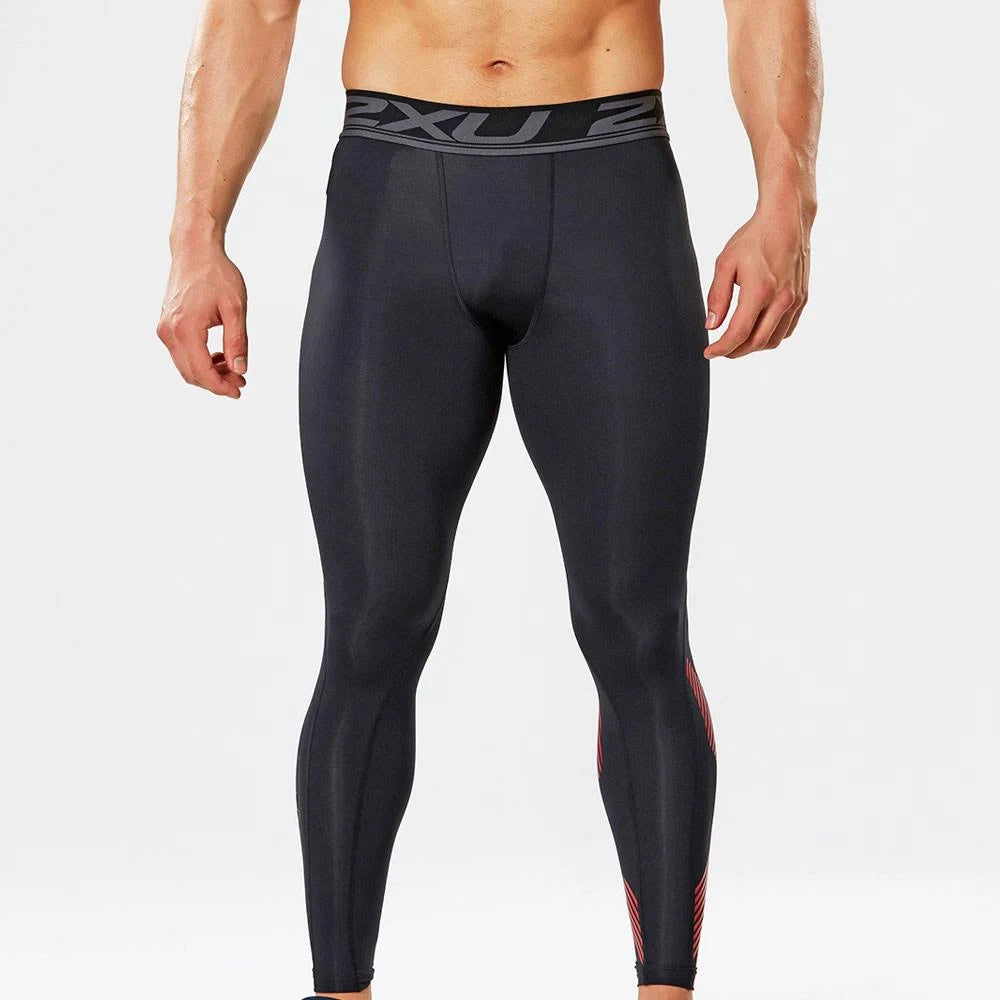 2XU Compression Tights Black / Arrow Stripe Flame Scarlet Xxs Y8941