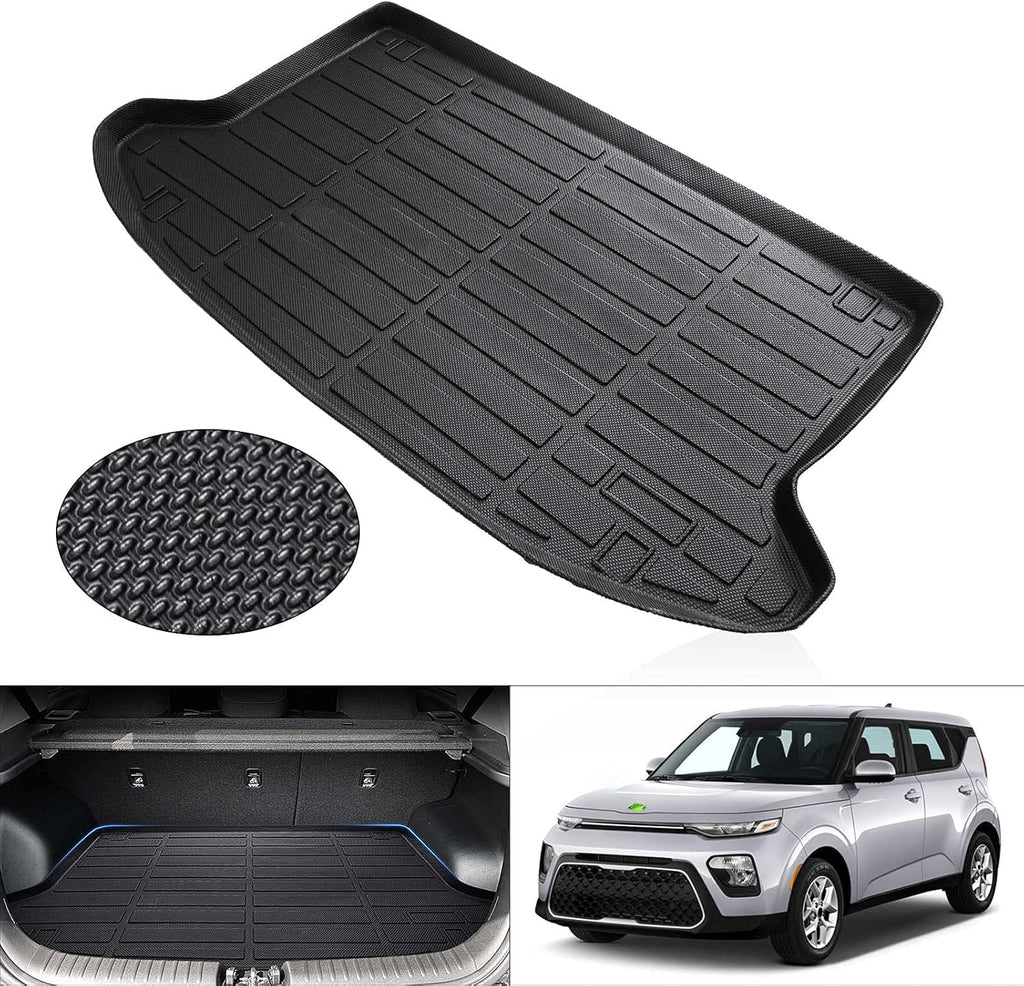Cargo Liner for Kia Soul 2020 2021 2022 All Weather TPE Trunk Floor Mat Pack of 2 Q6365