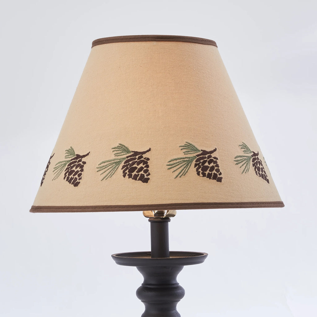 Pinecone Embroidered Shade - 12" Q275