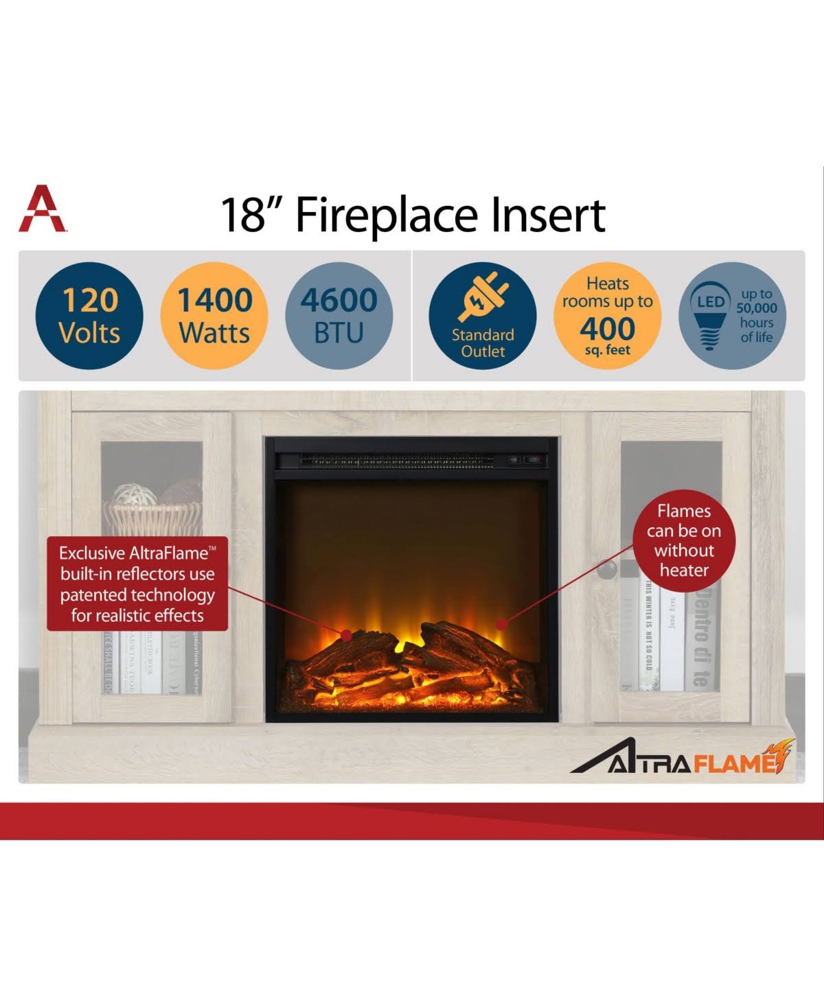 Electric Fireplace TV Console - Grey K811208