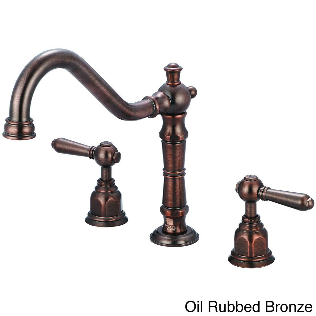Brushed Nickel Two Handle Kitchen Widespread Faucet Q533669