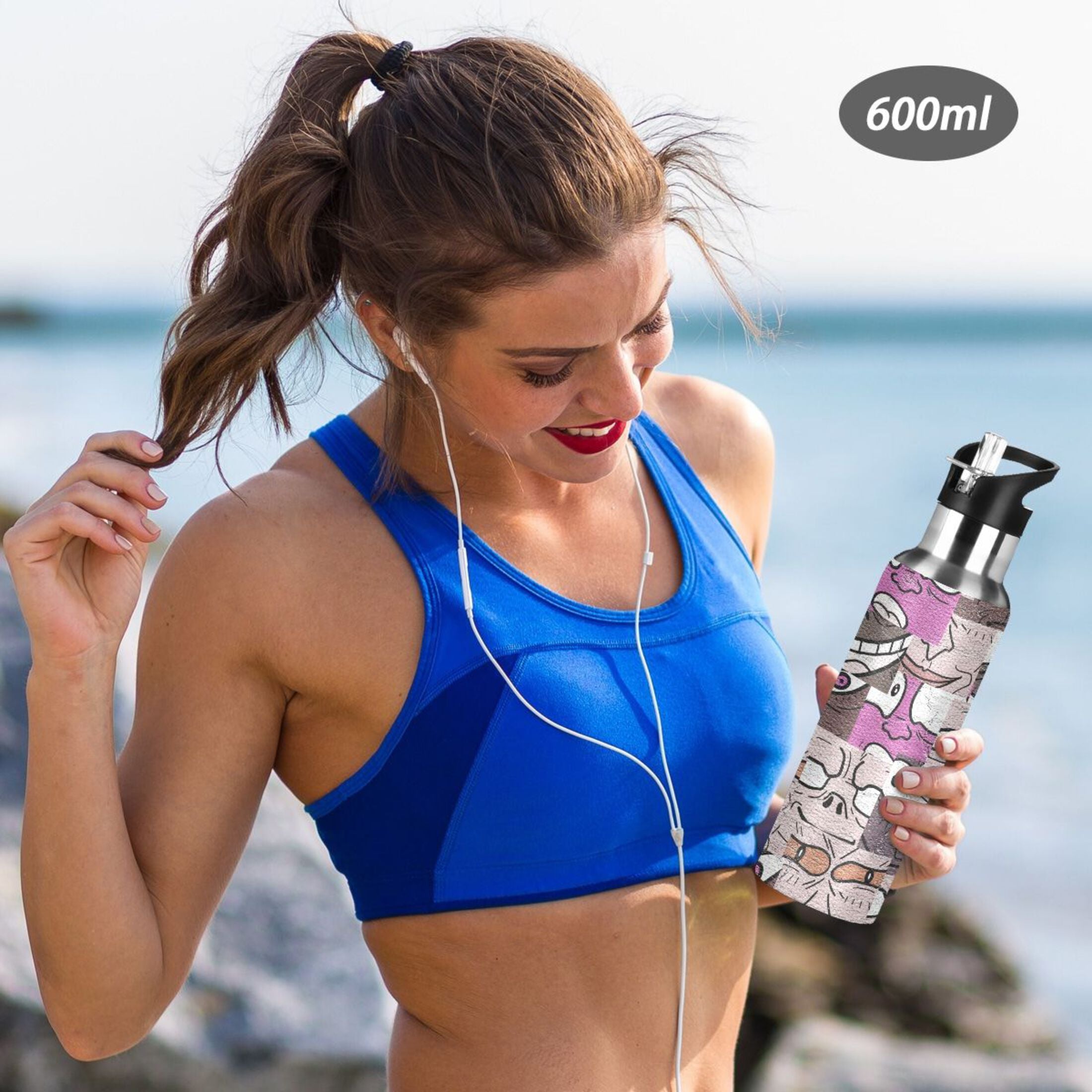 Stainless Steel Insulated Water Bottle with Straw Lid C48842