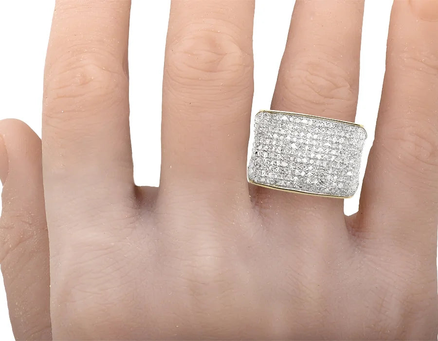 10K Yellow Gold Pave Eternity Real Diamond Ring Band 0.6 ct C63121