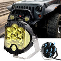 7 Inch 90W LED Light Pod Yellow Lens Combo Spot Flood Off Road Fog Lights IP67 Waterproof T93071