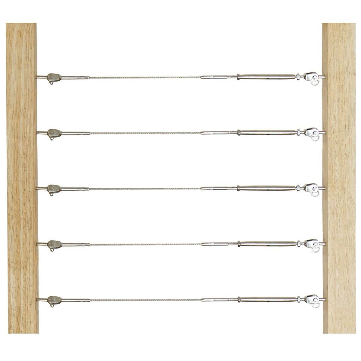 Stainless Steel Cable Railing Kits for 1/8 Wire Rope, 40P T426077