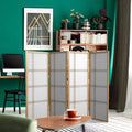 4 - Panel Solid Wood Folding Room Divider O336519