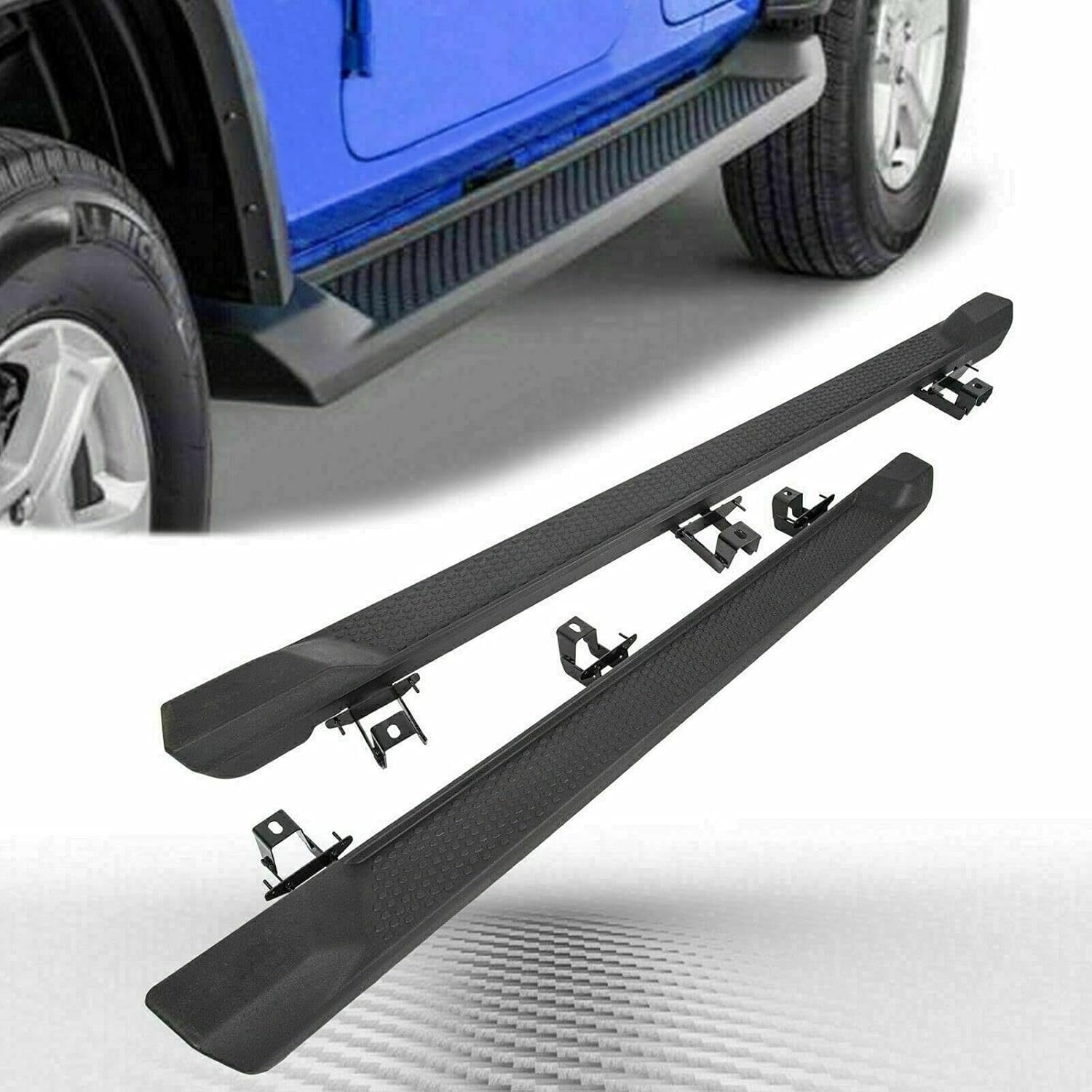 Running Boards Side Steps Bars For Jeep Wrangler Unlimited 4DR O25069
