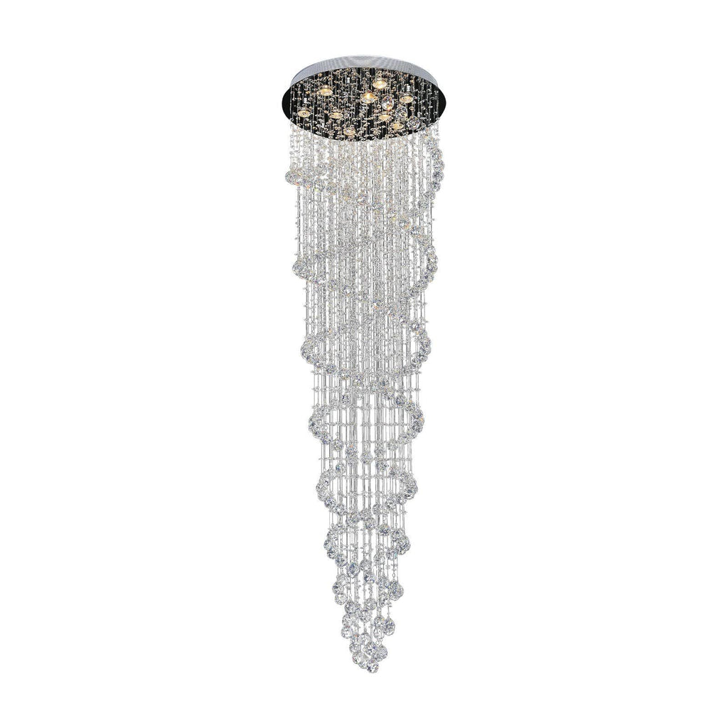 9 Light Flush Mount with Chrome Finish J54649