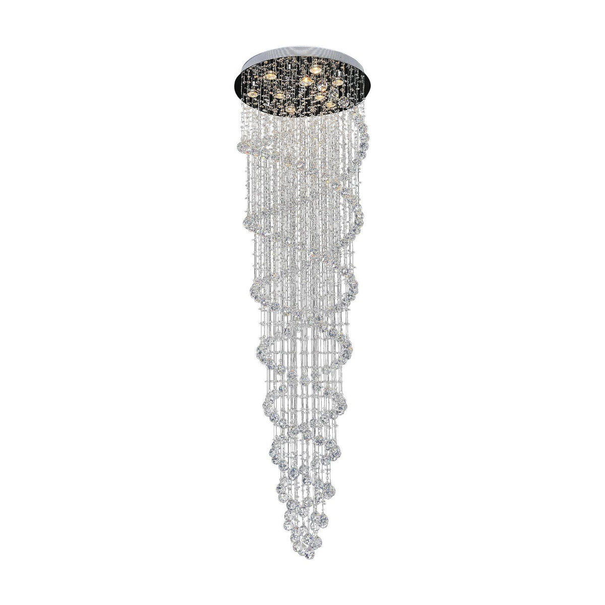 9 Light Flush Mount with Chrome Finish J54649