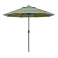 9 ft. Bronze Aluminum Patio Umbrella in Astoria Lagoon Sunbrella U672070
