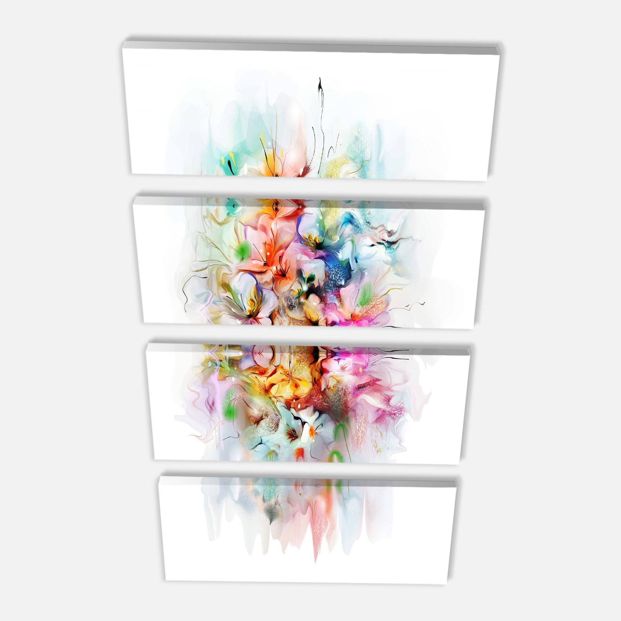 Watercolor Flowers Floral Canvas Art Print R28548