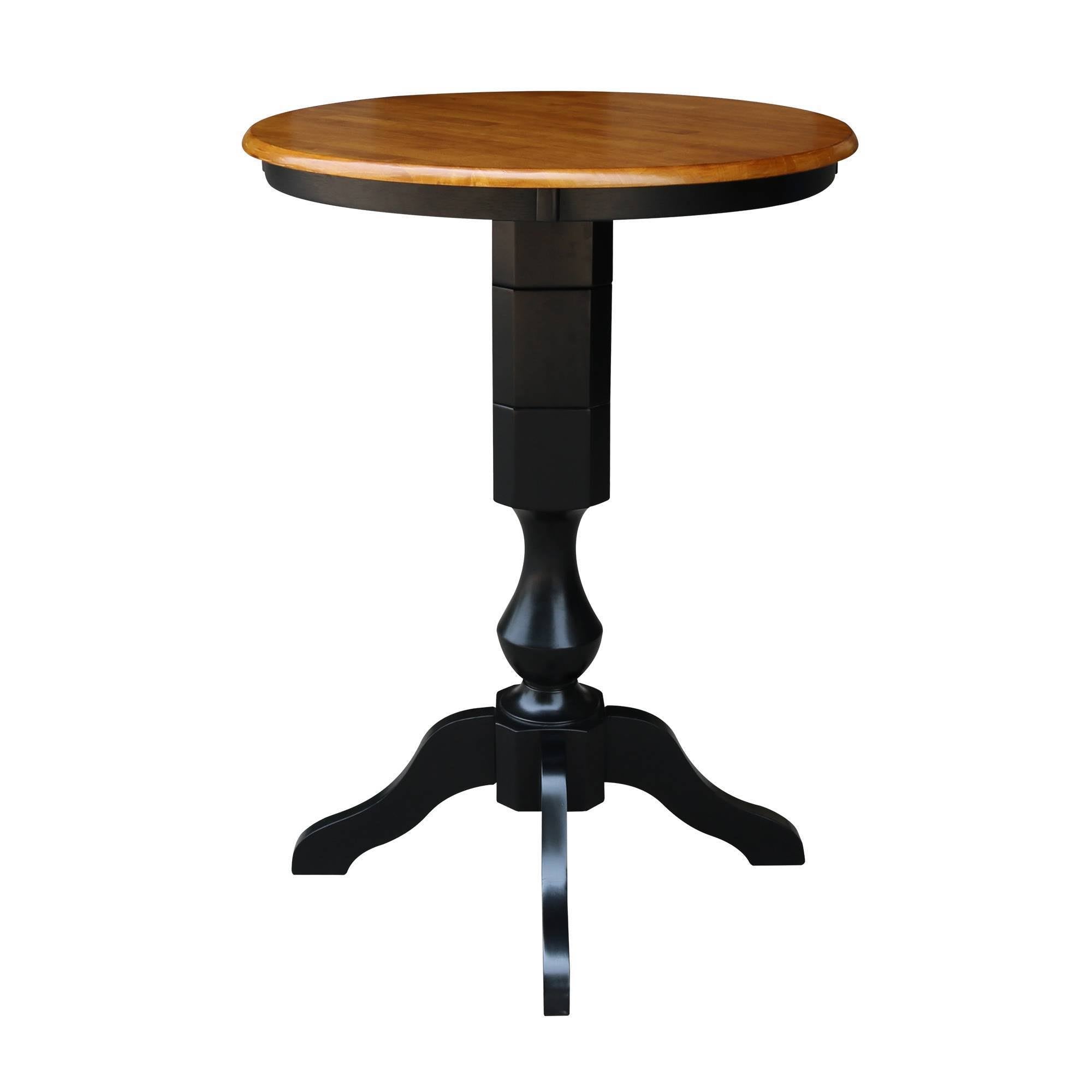 Round Pedestal Bar Height Table with 2 Bar Height Stools X4380