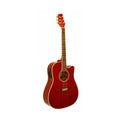 Transparent Red Acoustic Electric Guitar T313