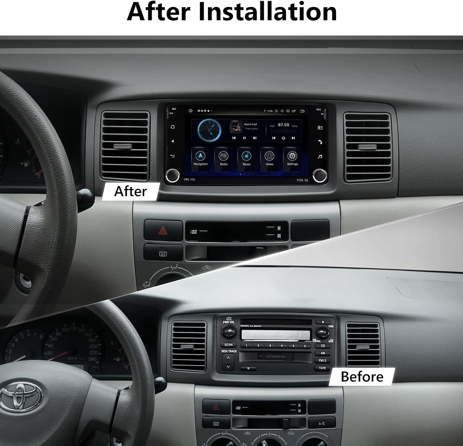 7 Inch Double Din Car Stereo Receiver with Bluetooth 5.0 Q831929