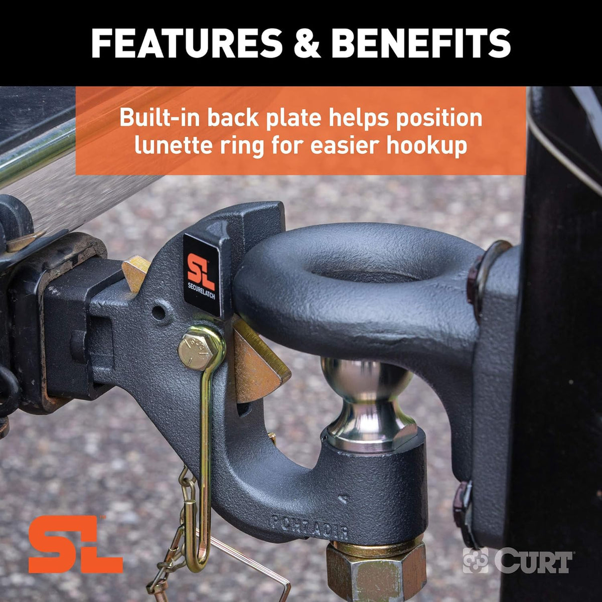 2-Inch Ball and Pintle Hitch Combination, 2-in Shank, 14,000 Pounds O19177