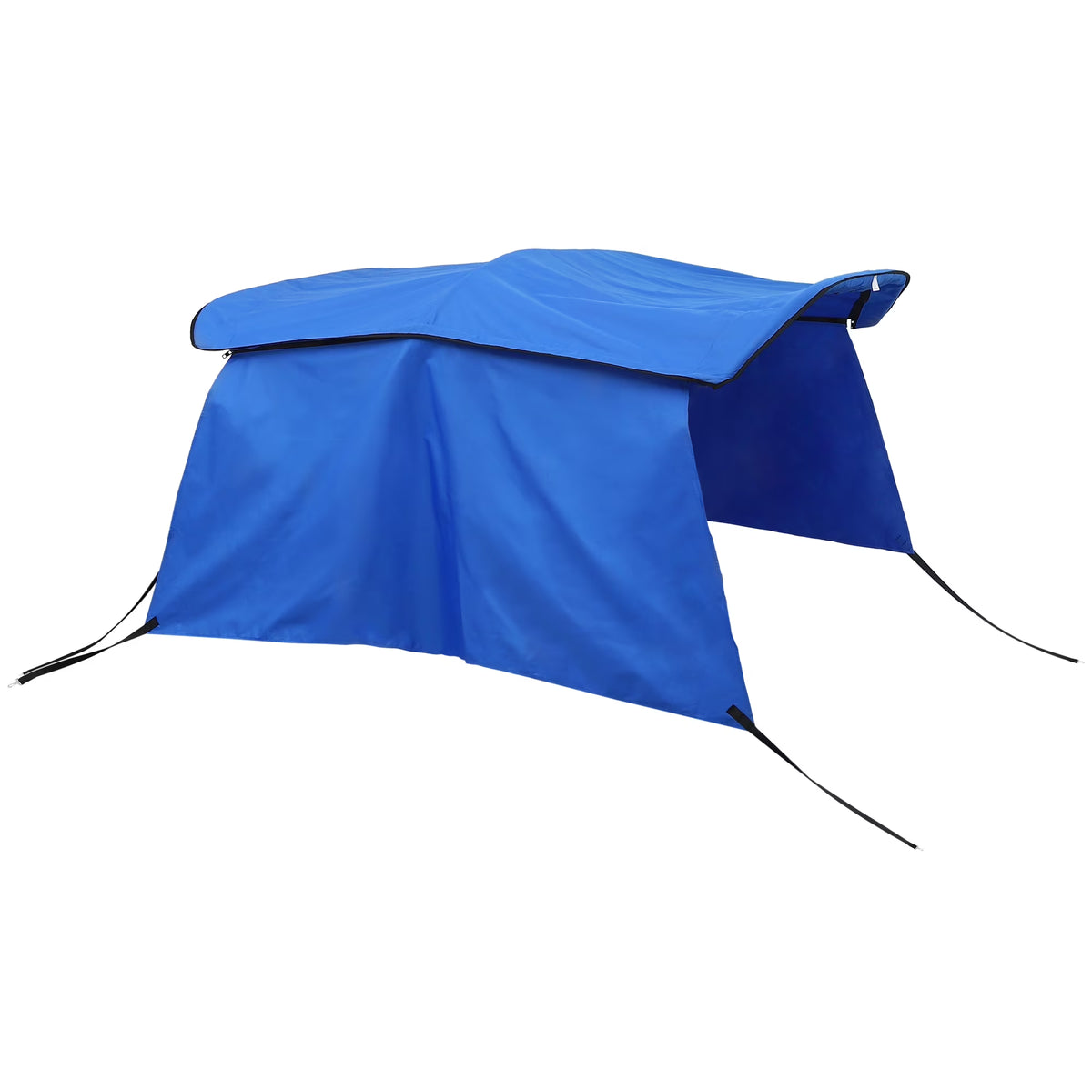 600D 3 Bow 6'L x 46"H x 67"-72"W Bimini Top Canvas Cover with Detachable Side Blocks Storage Blue F16791