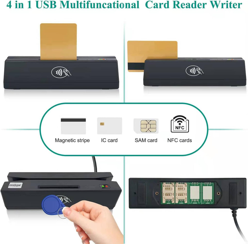 Combo 4 in 1 Multifuntional Desktop Credit Card Reader Writer K689