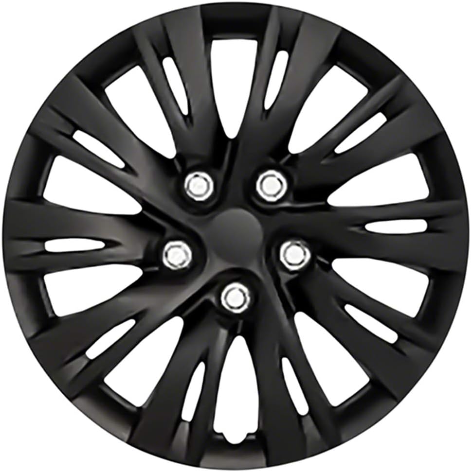 Set of 4 15" 10 Split Spoke Wheel Covers Gloss Black K911