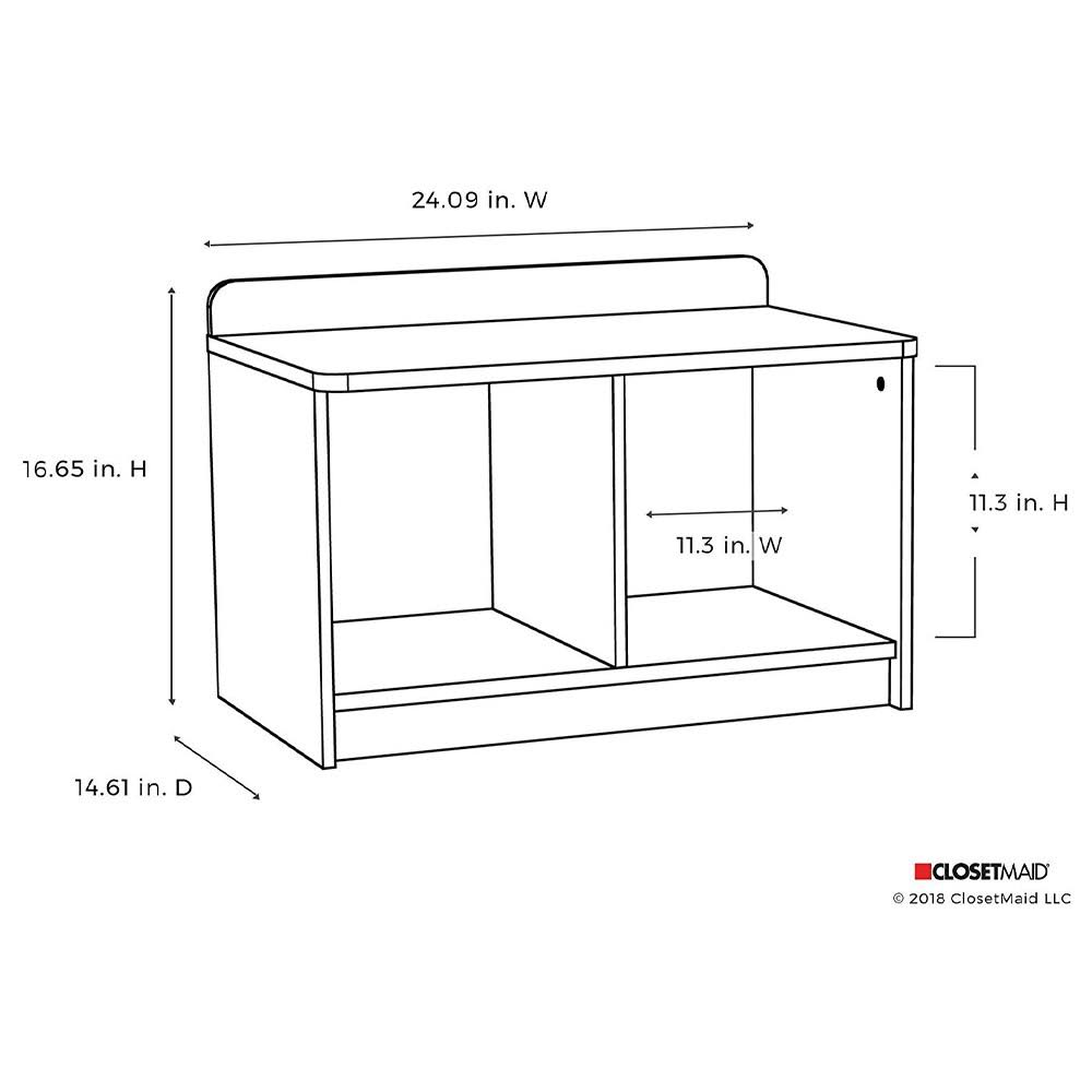 White 2-Cube Wood Storage Bench (2 Pack) G869844