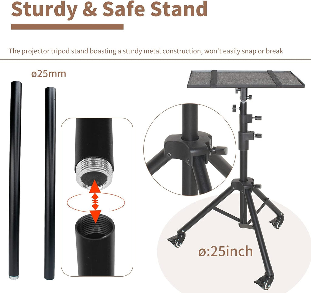 Adjustable Height Metal Laptop Tripod Stand, Pack of 2 W9382