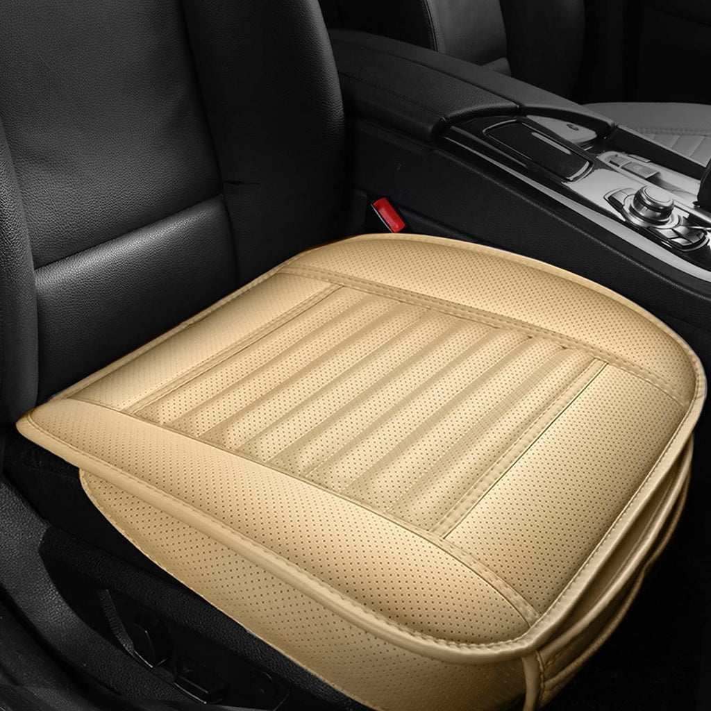 2pcs Pu Car Seat Cover, Front Seat Protector (Black-Blue Line) S593862