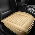 2pcs Pu Car Seat Cover, Front Seat Protector (Black-Blue Line) S593862