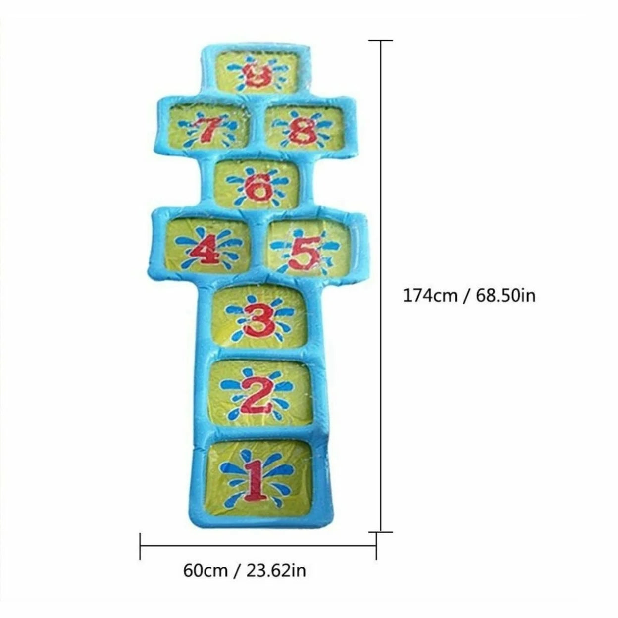 Inflatable Outdoor Hopscotch Sprinkler Mat R894