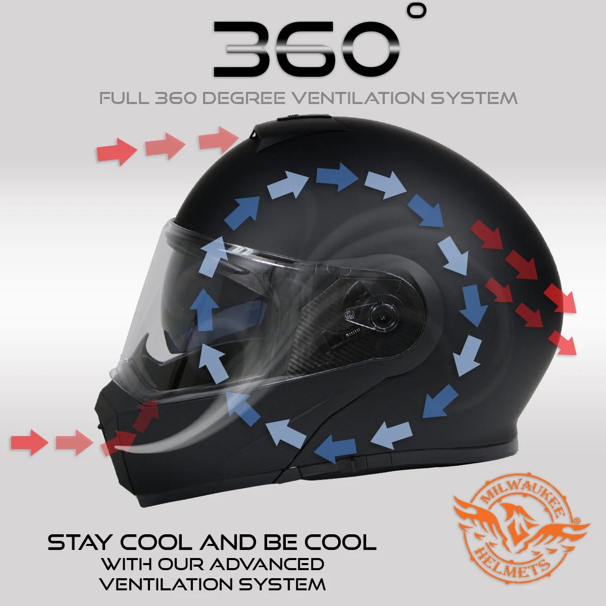 Flat Black Motorcycle Modular Helmet with Drop Down Visor H9502