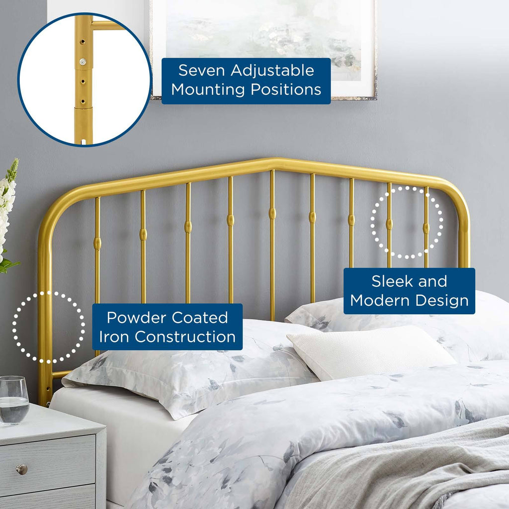 Black Queen Metal Headboard K434951