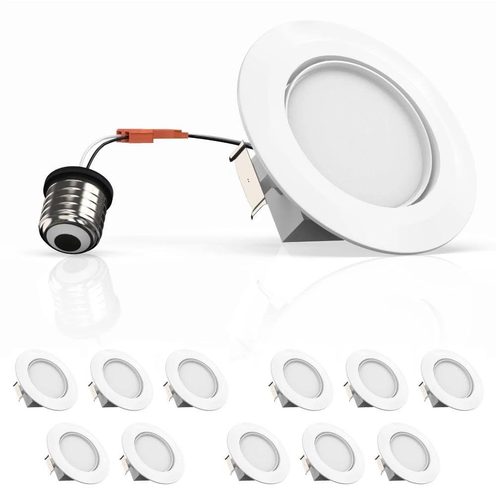 12-Pack Dimmable LED Recessed Downlight, 10W, 700 Lumens, 5000K X266