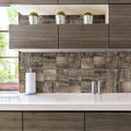 Textured Wood Timber Brown Floor and Wall Tile U40296