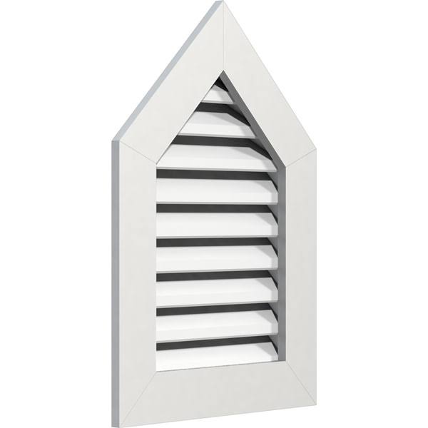24 inch x 24 inch Peaked Top Gable Vent PVC L7598