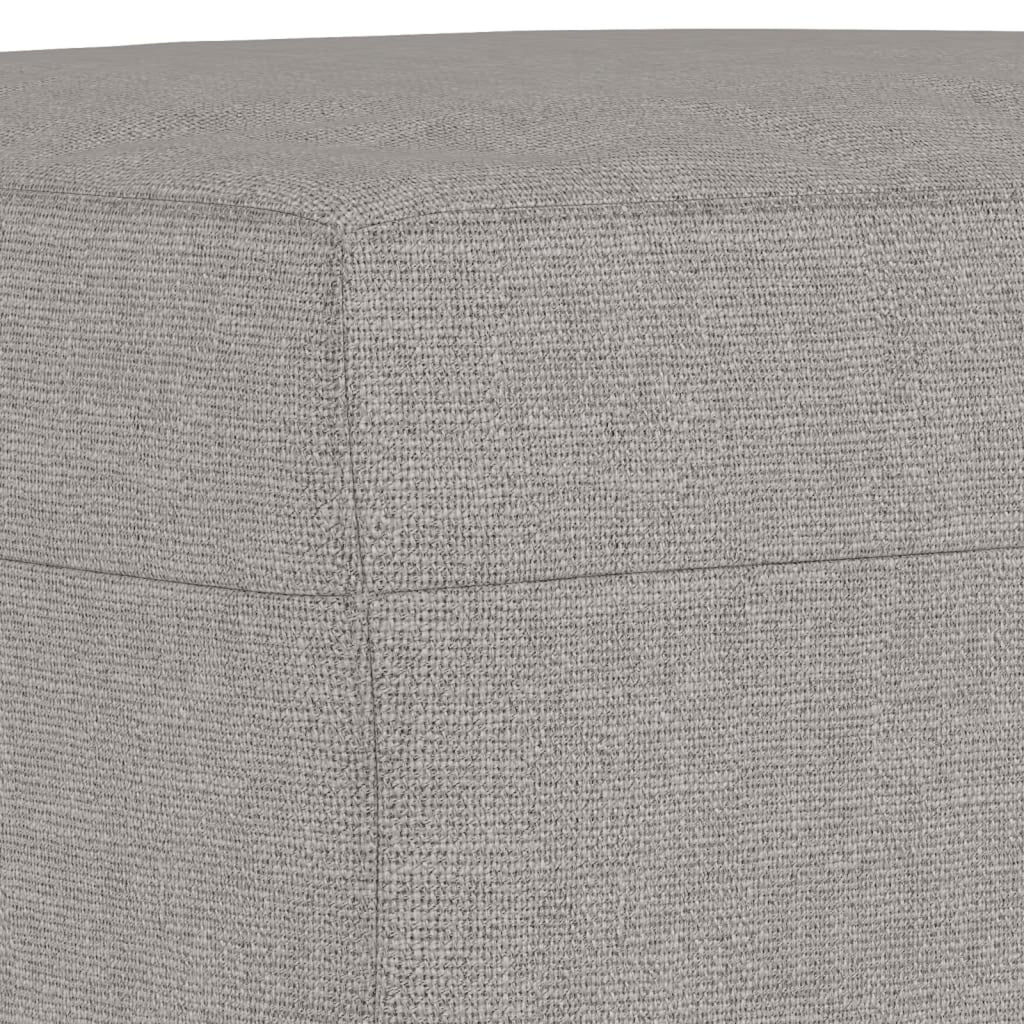 Fabric Padded Ottoman with Wood Legs Stool A67305