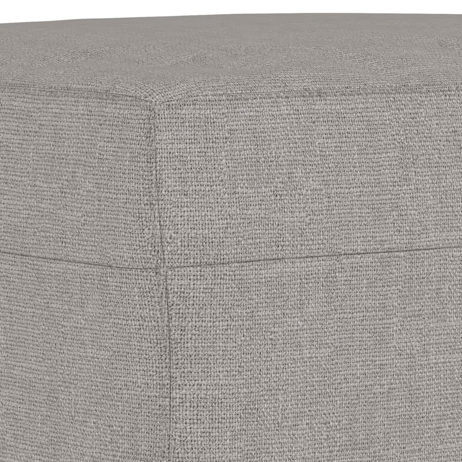 Fabric Padded Ottoman with Wood Legs Stool A67305