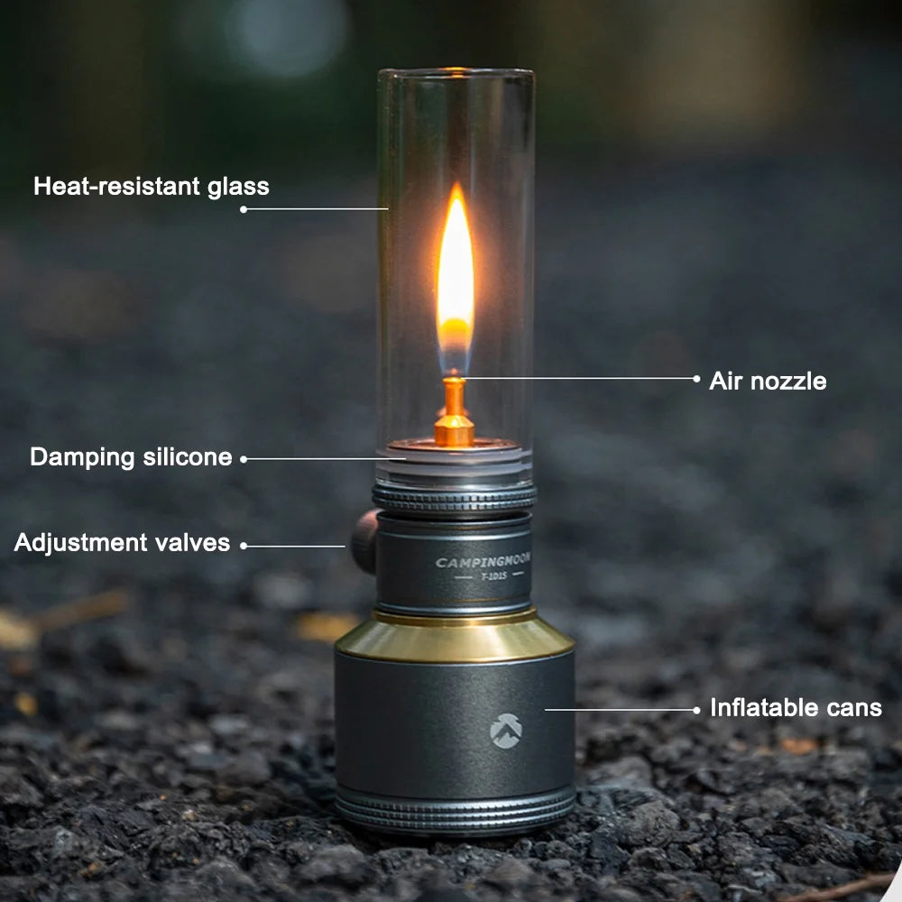 Portable Windproof Candlelight Camping Gas Burner Lantern W219