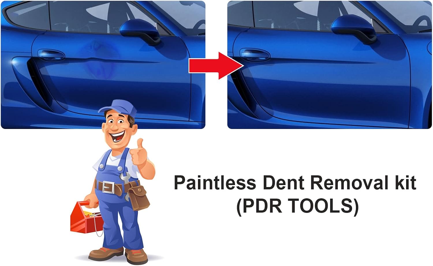 Dent Puller PDR Tools Car Paintless Dent Repair Tool Kit Pack of 2 D102463
