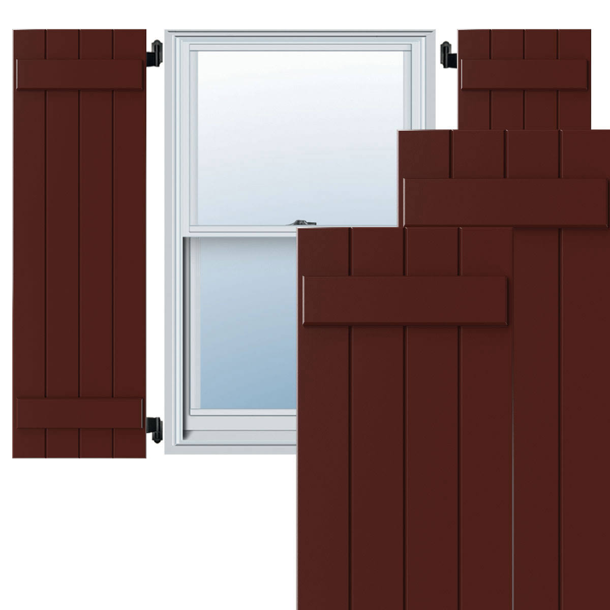 Composite Board-n-Batten Shutters (Per Pair) J7617