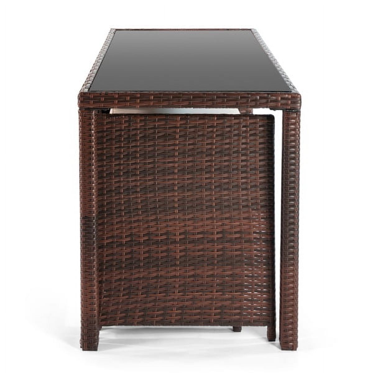 5-Piece PE Rattan Outdoor Dining Set U790541