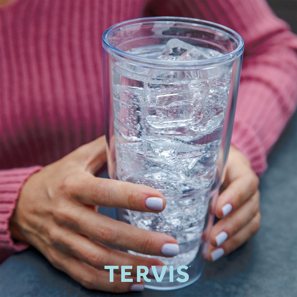 Double Walled Insulated Tumbler Travel Cup, 24oz, Clear S310